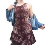 Free People Intimately Bohemian Paisley Floral Drop Waist Mini Tank Dress XS Photo 0