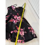 B Darlin  Juniors Strapless Floral Dress Black Ruffle Mini Sweetheart Neck Sz 5/6 Photo 4