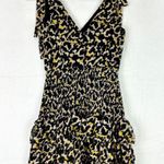 Amanda Uprichard Zita Leopard Print Mini Dress Size XS Smocked Photo 5