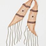 Free People  Riley Pony Scarf Western Bohemian Beaded Chain Fringe Hair Tie NWT Photo 0
