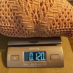 Chico's  Open Knit Sweater L Peach Crochet Pullover Lightweight Boho Layering Top Photo 8