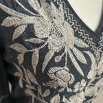 Johnny Was Boho Gray Embroidered Bell Sleeve 3/4 Sleeves small Photo 8