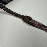 American Eagle Outfitters Brown Leather Woven Belt Womens Boho Photo 4