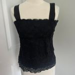Coldwater Creek BLACK  LACE‎ OVERLAY SQUARE NECKLINE TANK TOP Photo 1