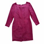 Papell Too Vintage Red Silk Long Sleeve Dress Size 6 Photo 1