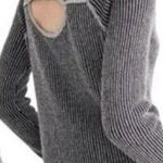 ABERCROMBIE Ribbed Turtleneck Sweater w/ Cutout Knit Pullover Size S Gray Photo 1