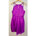 Lulus NWT Lulu’s What a Stunner Purple Satin Asymmetrical Mini Dress Photo 4
