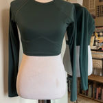 PINK - Victoria's Secret VS PINK Small Green Workout Top Photo 0