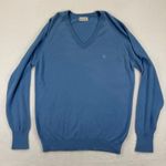 Dior Christian  Monsieur vintage V Neck Sweater XL Blue Embroidered Logo Photo 0