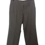 Ann Taylor Wool Glen Plaid Low Rise Cropped Cuffed Trouser Size 6 Taupe Plaid Photo 0