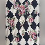 Vintage 80s Ninon de Lenclos diamond floral knit tunic sweater, size large Gray Photo 3