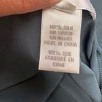 Jones New York Vintage ‎ Women's Petite Silk Top Short Sleeve Gray Blouse Size PL Photo 3