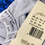 New Profile by Gottex Blue Floral Mehndi Mid Rise Swim Bikini Bottoms Size 14 Photo 8