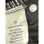 Falls Creek Jeans Women 18 Black Denim Floral Embroidered Skinny Cotton Blend Photo 5