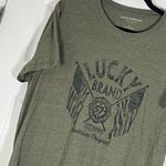 Lucky Brand Men’s Olive Green American Original Graphic Tee Size Large Photo 1