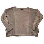 American Eagle Pullover Sweater | Taupe Textured Knit Photo 3
