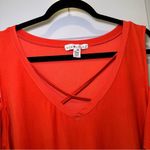 Eye Candy Orange/Coral Strappy V Neck Cold Shoulder Dress size 3X Photo 3