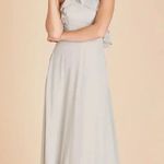 Birdy Grey  Jules Dress Dove Gray Chiffon Maxi Formal Bridesmaid Medium NWT Photo 5
