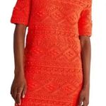 Boden Crochet Claudia Textured Knitted Dress 6R‎ Orange Size 6 Photo 0