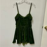 For Love & Lemons  Martini Olive Green Velvet Drip Waist Bow Mini Dress NEW XL Photo 3