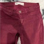 RSQ  Women 5 Burgundy Denim Low-Rise Miami Jegging Skinny Jeans Stretch Ankle Photo 3