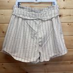 Topshop  Striped Paperbag High Rise Shorts 12 NWT Photo 5