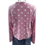 Hurley  Pajama Crop Top Women's Size Large Pink White Hearts Barbie Valentines Photo 1