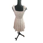 Light Floral Print Square Neck Mini Dress White Photo 4