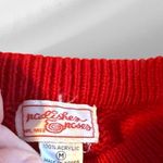 Vintage Radishes & Roses Acrylic Christmas Sweater Red Size M Photo 4