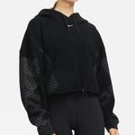 Nike Pro Womens Therma-FIT ADV Cropped Fleece Hoodie Black size S athletic Photo 0