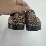 ZARA  Shoes Womens Size 39 8 US Snake‎ Print Loafers Brown Faux Leather Flats Photo 7