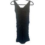 EXPRESS NWOT  Black Lace Shimmer Ruched Party Dress Photo 3