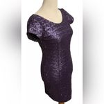 Backstage  Purple Sequined Lined Scoop Back BodyCon Mini Dress Made in Australia Photo 1