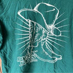 H&M  western tee short sleeve tshirt cowboy boots hat green top Photo 4