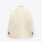 ZARA cream tailored blazer jacket nwt Photo 3
