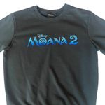 Disney Moana 2 Movie Promo Black Embroidered Women's Sweatshirt Size Large Photo 1