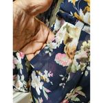 Love Riche Boutique Women Blue Floral Polyester Long Sleeve V-Neck Romper Size S Photo 4