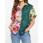 Anthropologie  Oversized Surf Shirt, Green, Medium Photo 1