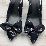 Tory Burch Rosalind Bow Pumps SlingBack Heels 7 1/2 Floral Career Classic Photo 3