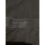 Karl Lagerfeld  Black A-Line Stretch Knee Length Skirt Logo Elastic Waistband M Photo 2