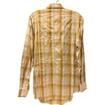 Ellen Tracy  Vintage Silk Blouse‎ Women's Size 6 Yellow Plaid Long Sleeve Photo 7