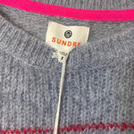 Sundry Anthropologie Cashmere and Wool Balloon Sleeve Striped Sweater Size L Photo 6