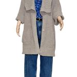 Barefoot Dreams CozyTwist Short Sleeve Sweater Coat, Beach Rock, 1X Photo 4