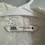 ZARA White Eyelet Fit and Flare Long Sleeve Dress Size XS Photo 3