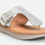 Kork-Ease NWOT  Belmont Leather Thong-Strap Platform Sandal 11 Metallic Silver Photo 0