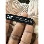 ZARA   Sateen Effect Ruffles Dress One Shoulder Bodycon Beige-Pink Prom Glam M Photo 7