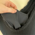 BCBG Maxazria Black Knit Short Sleeve A-Line Dress Size Medium Photo 5