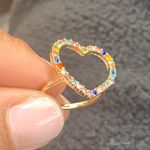 Rainbow Heart Ring!!! So Cute! Brand Anew! Multiple Photo 2