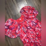 Sundry Nwot red  Floral Puff Sleeve Dress classic cotton spring formal boho $198 Photo 8