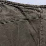 DKNY Y2K Jeans Vintage low rise ruffle skirt flare pleated midi skirt retro in Olive green. Photo 2